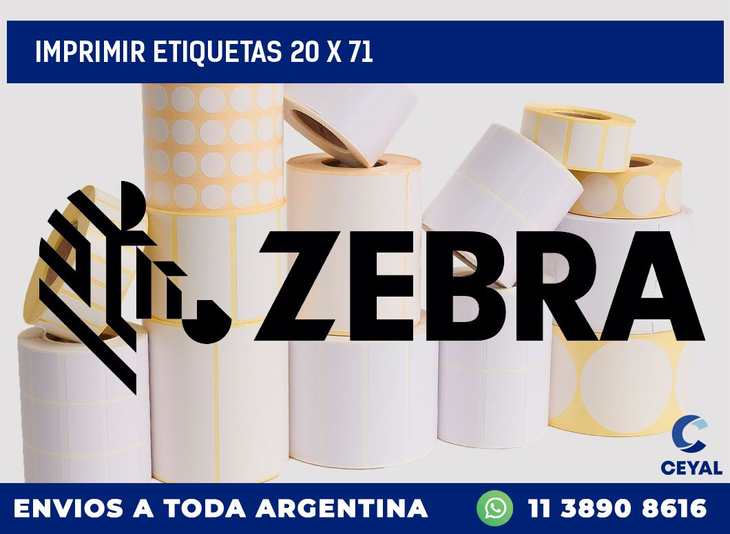 IMPRIMIR ETIQUETAS 20 x 71