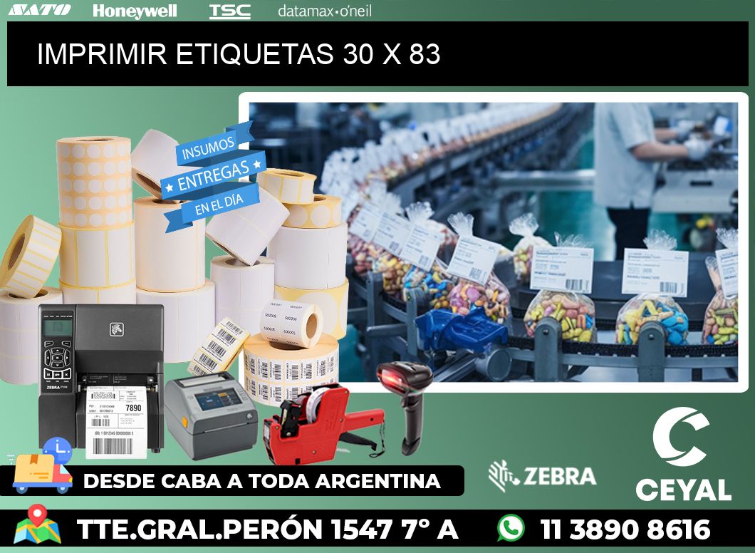 IMPRIMIR ETIQUETAS 30 x 83