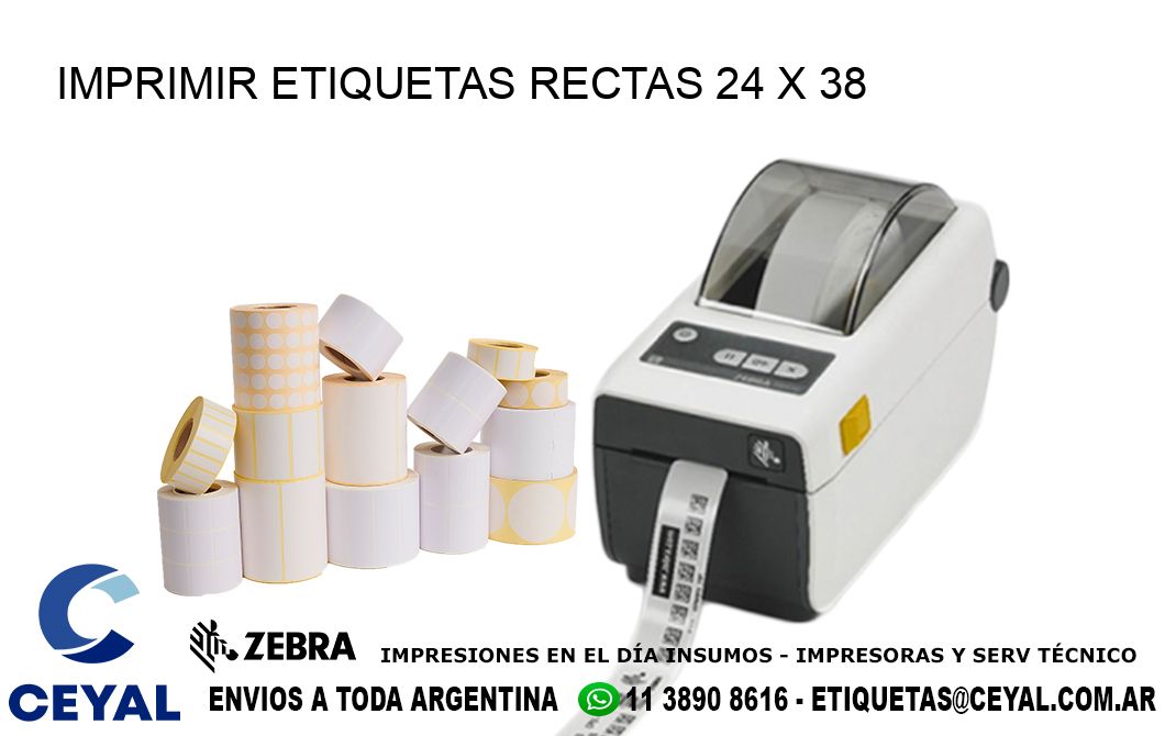 IMPRIMIR ETIQUETAS RECTAS 24 x 38