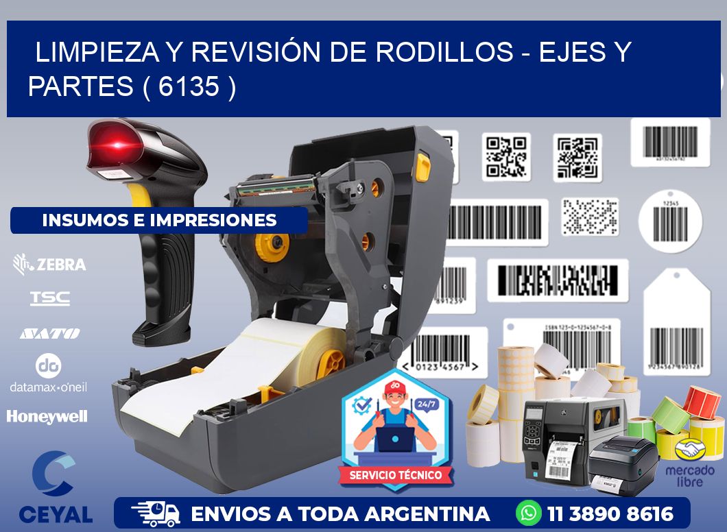 LIMPIEZA Y REVISIÓN DE RODILLOS - EJES Y PARTES ( 6135 )