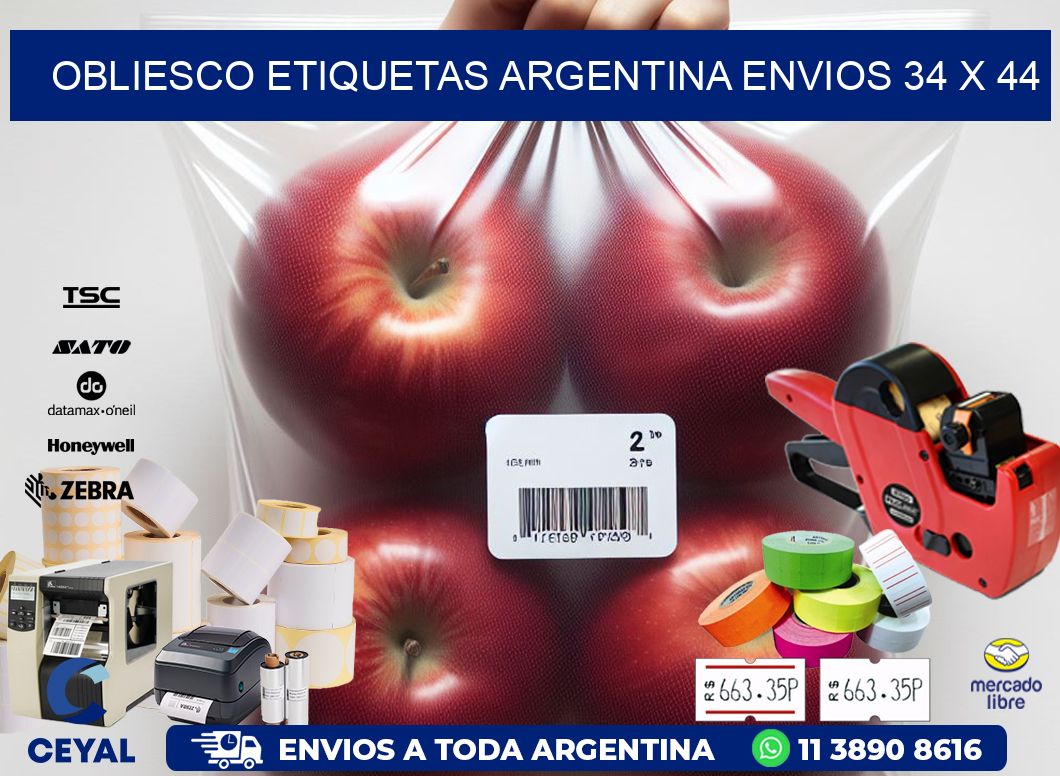 OBLIESCO ETIQUETAS ARGENTINA ENVIOS 34 x 44