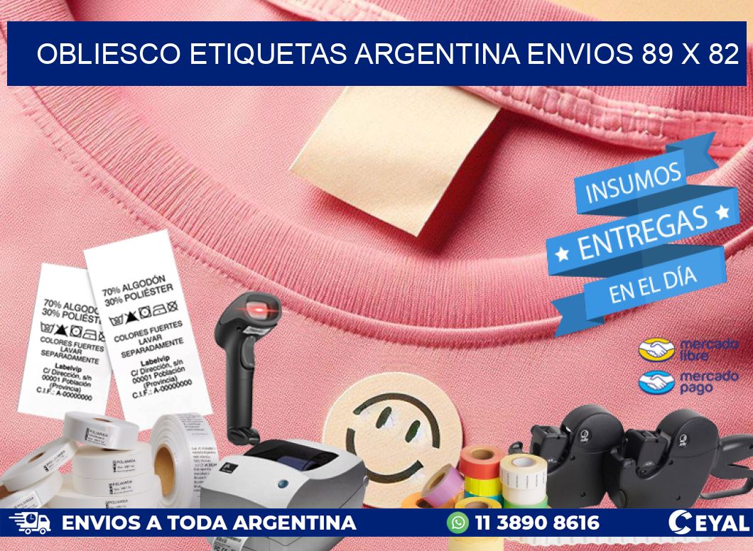 OBLIESCO ETIQUETAS ARGENTINA ENVIOS 89 x 82