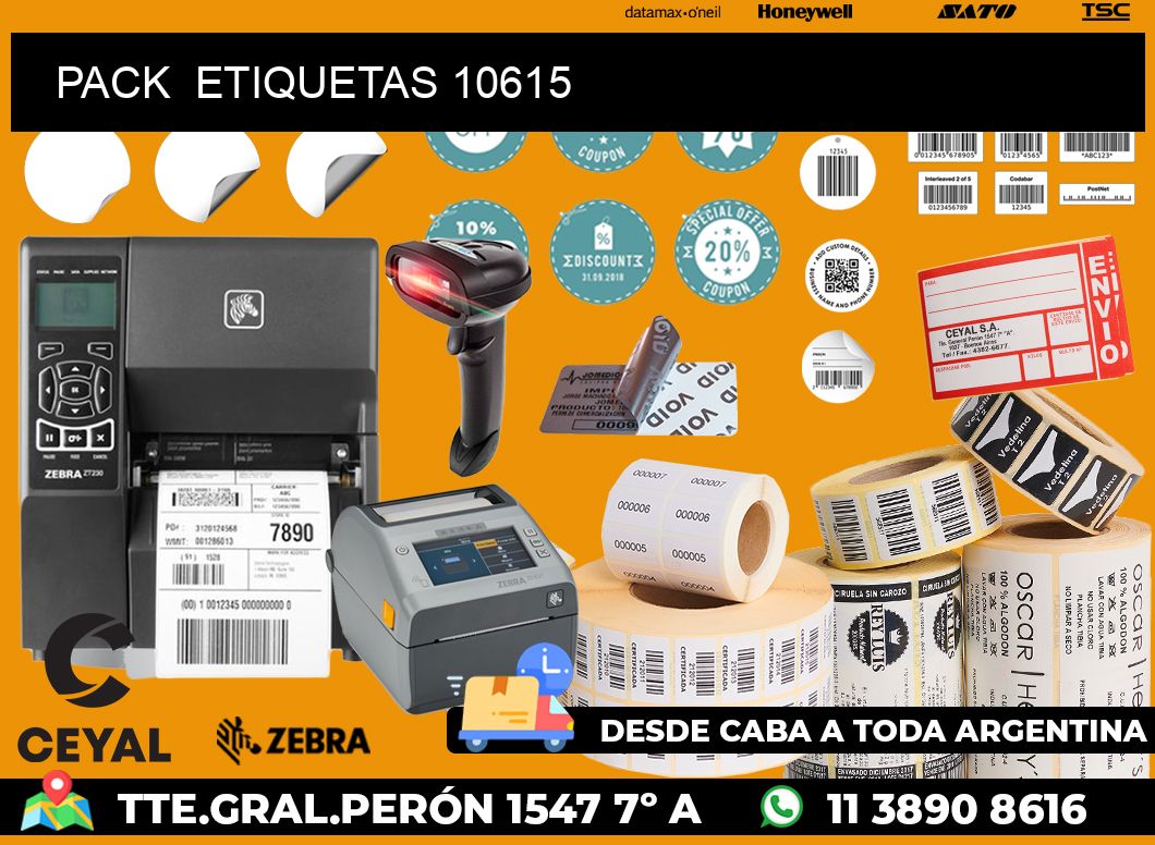 PACK  ETIQUETAS 10615