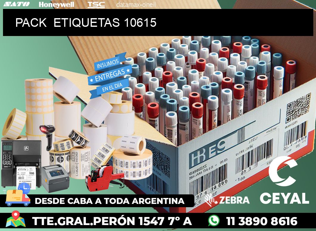 PACK  ETIQUETAS 10615
