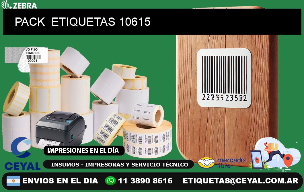 PACK  ETIQUETAS 10615