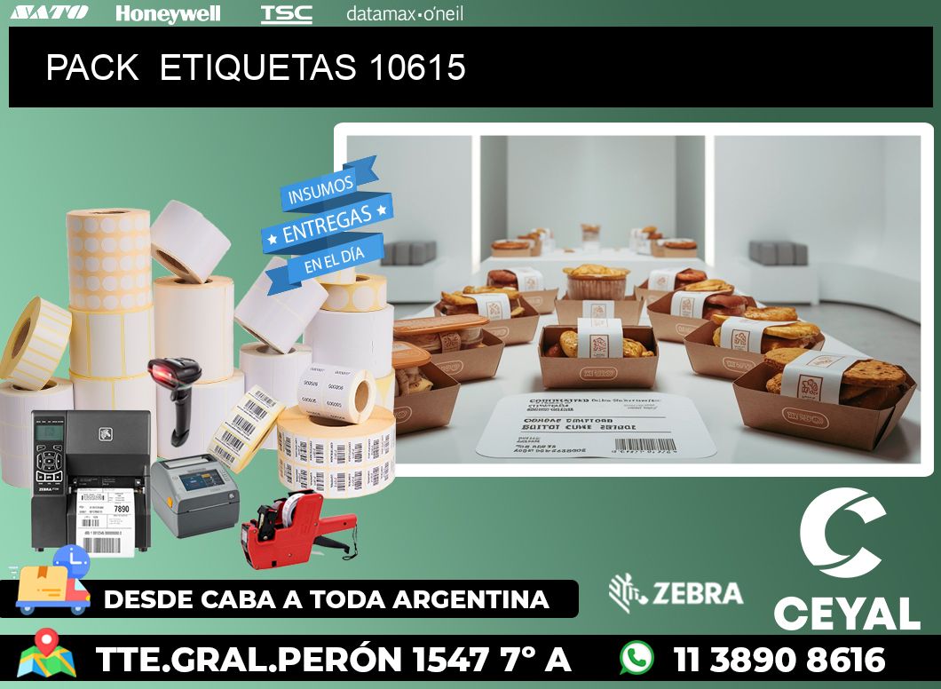 PACK  ETIQUETAS 10615