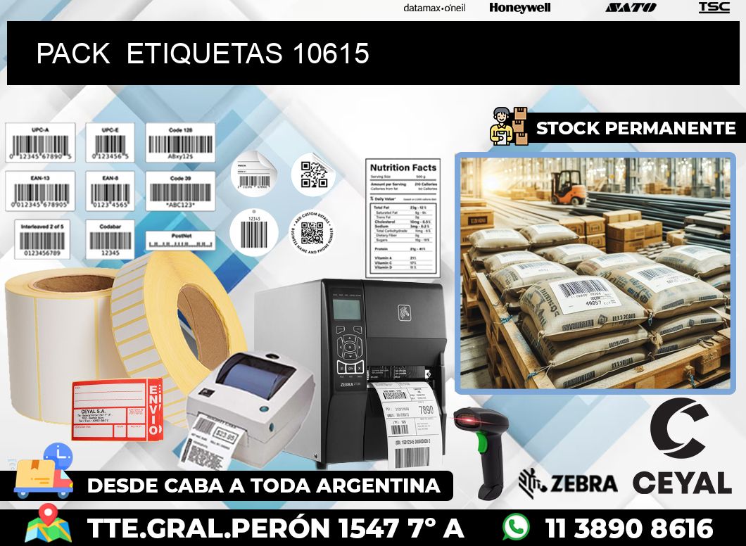 PACK  ETIQUETAS 10615