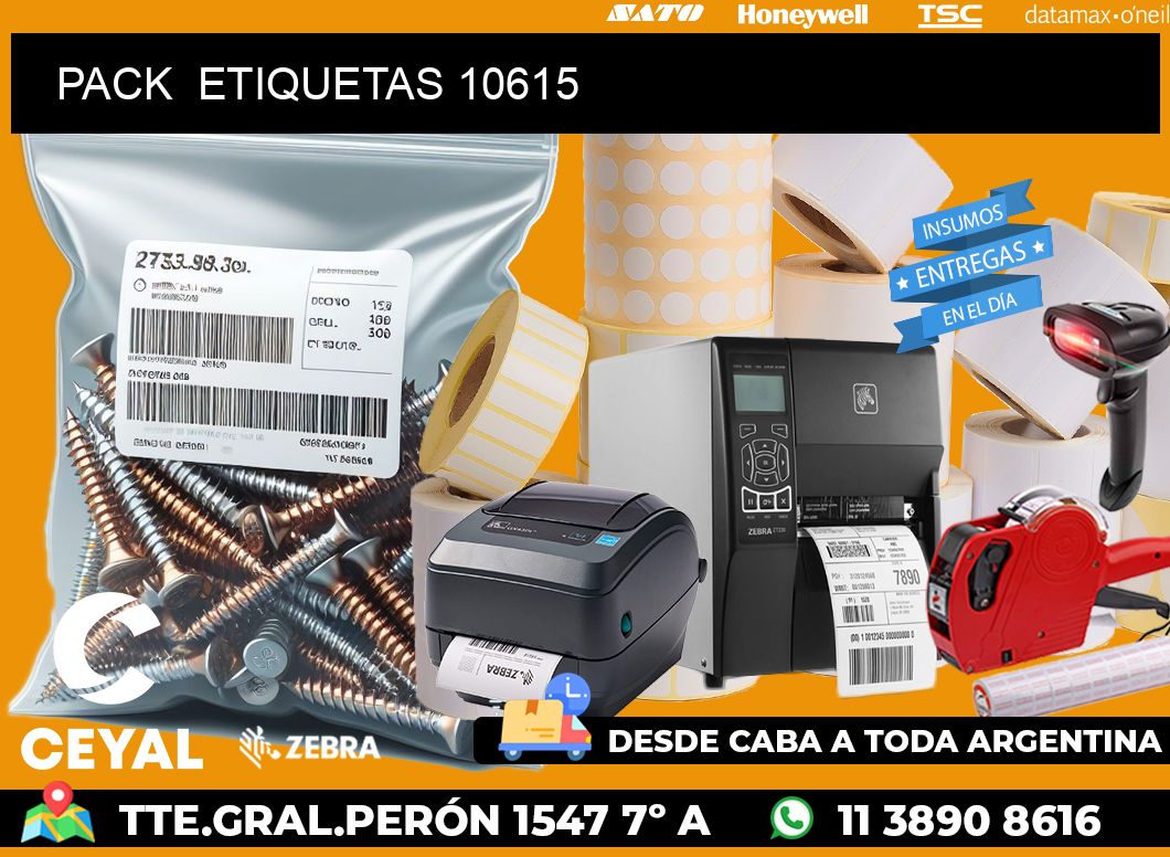 PACK  ETIQUETAS 10615