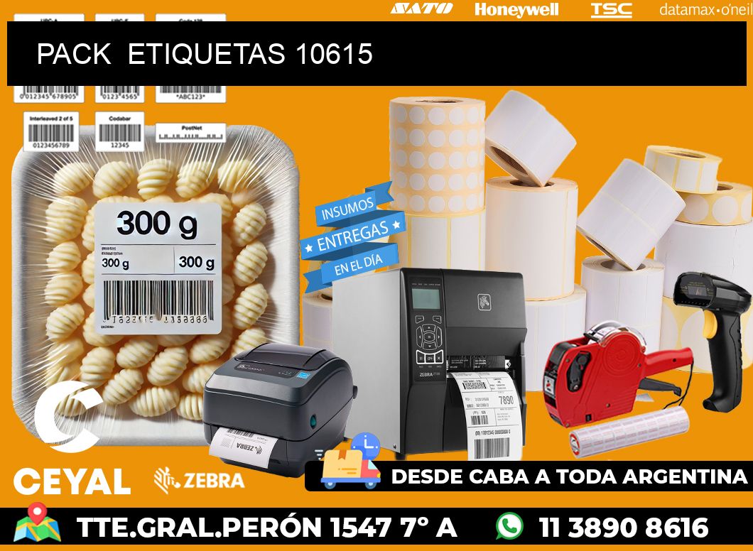 PACK  ETIQUETAS 10615