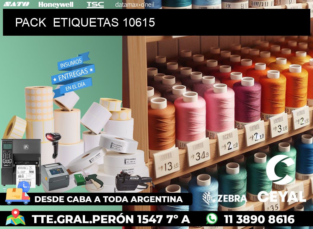 PACK  ETIQUETAS 10615