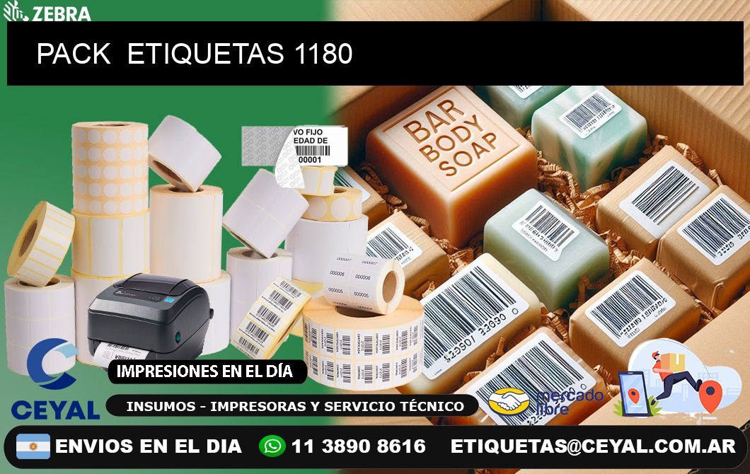 PACK  ETIQUETAS 1180