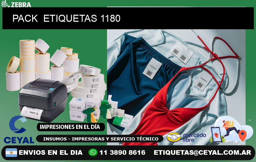 PACK  ETIQUETAS 1180
