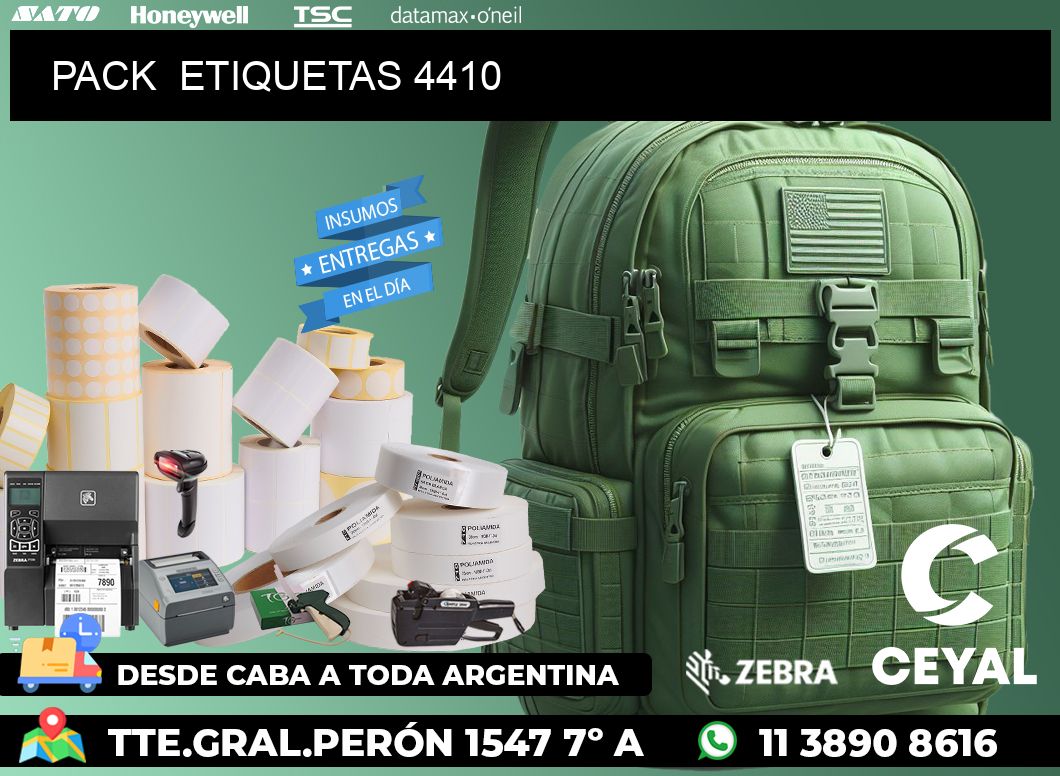 PACK  ETIQUETAS 4410