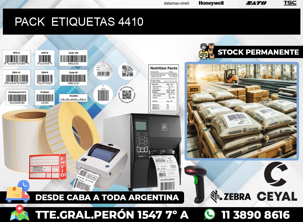 PACK  ETIQUETAS 4410