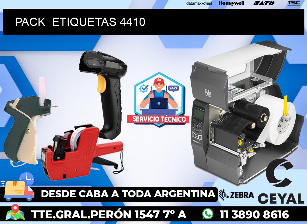 PACK  ETIQUETAS 4410