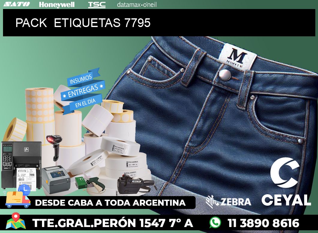 PACK  ETIQUETAS 7795