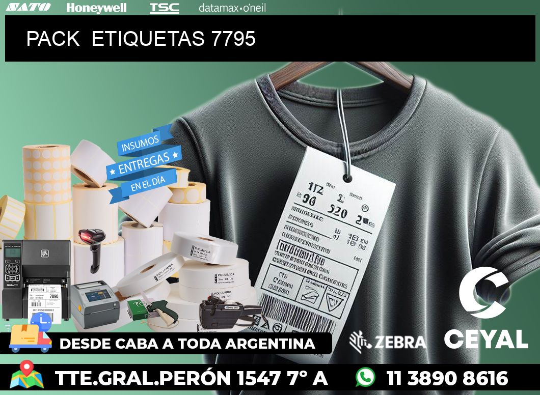 PACK  ETIQUETAS 7795