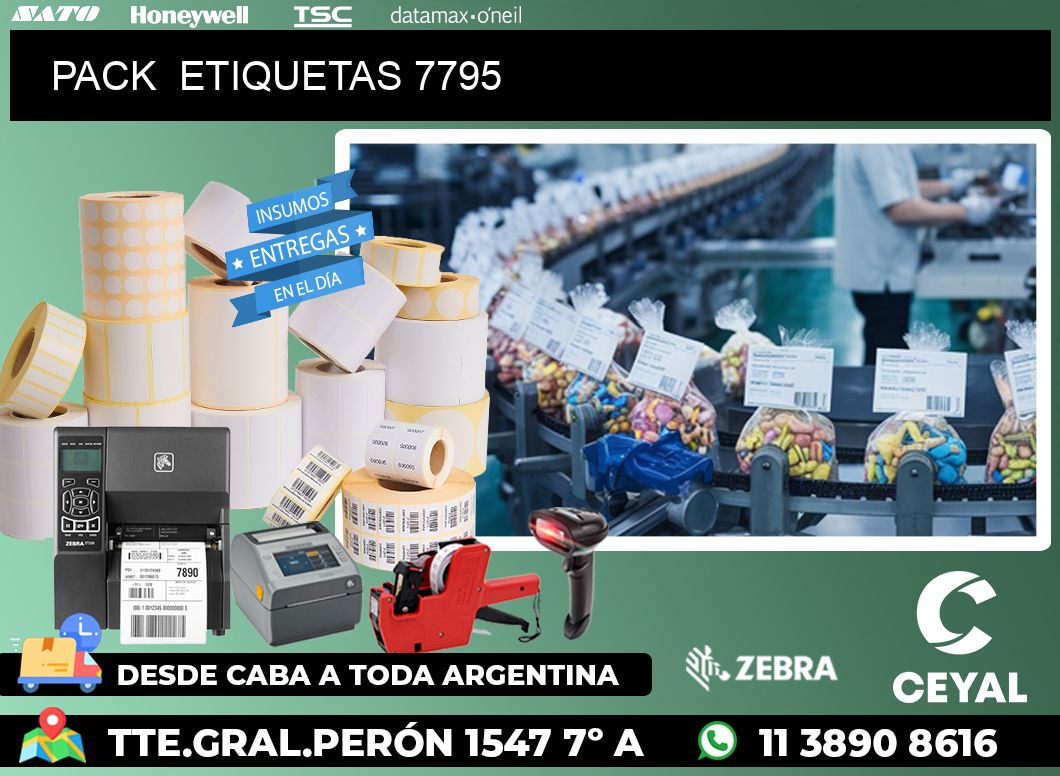 PACK  ETIQUETAS 7795