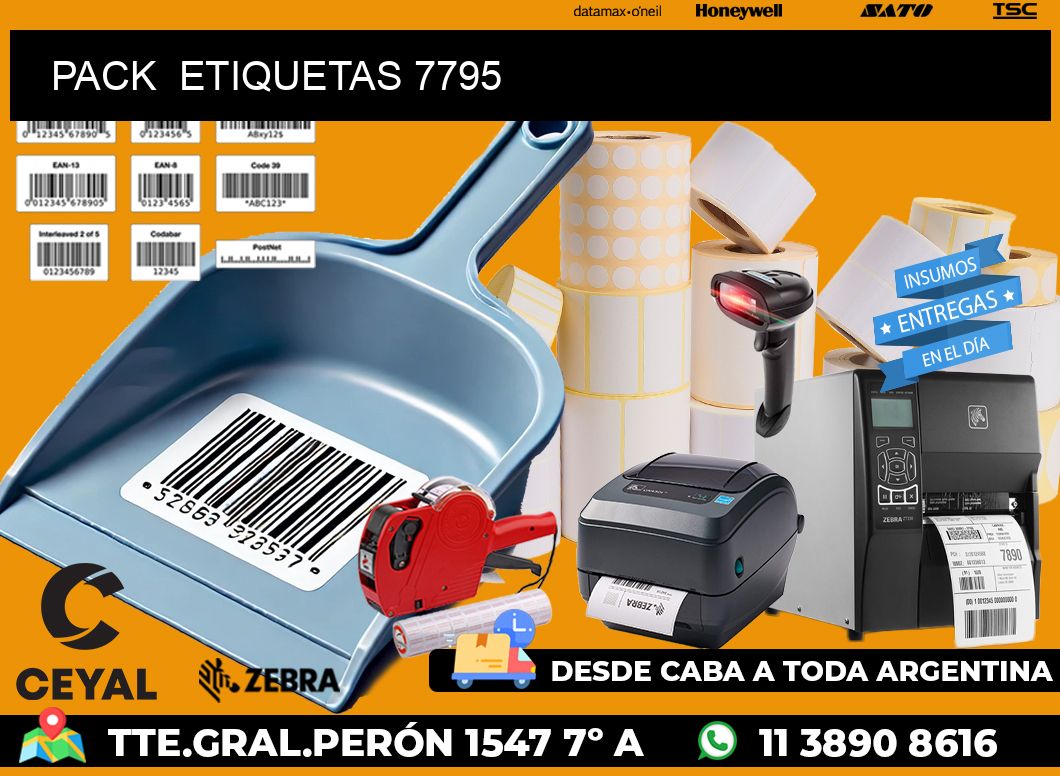 PACK  ETIQUETAS 7795