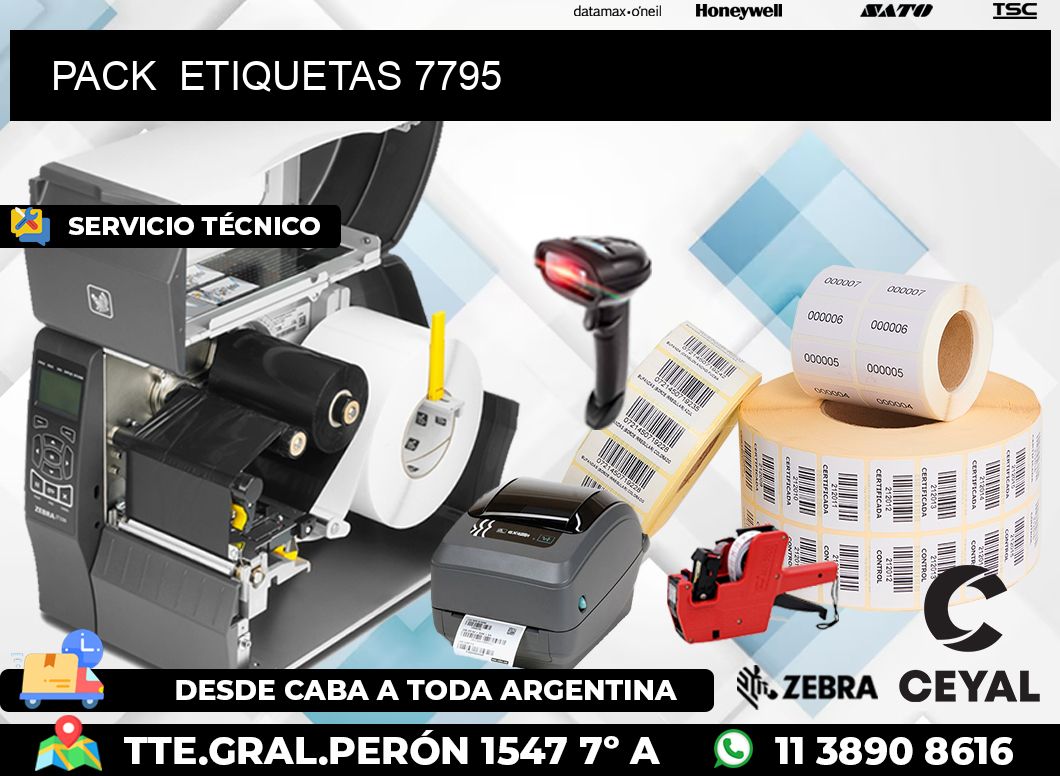 PACK  ETIQUETAS 7795