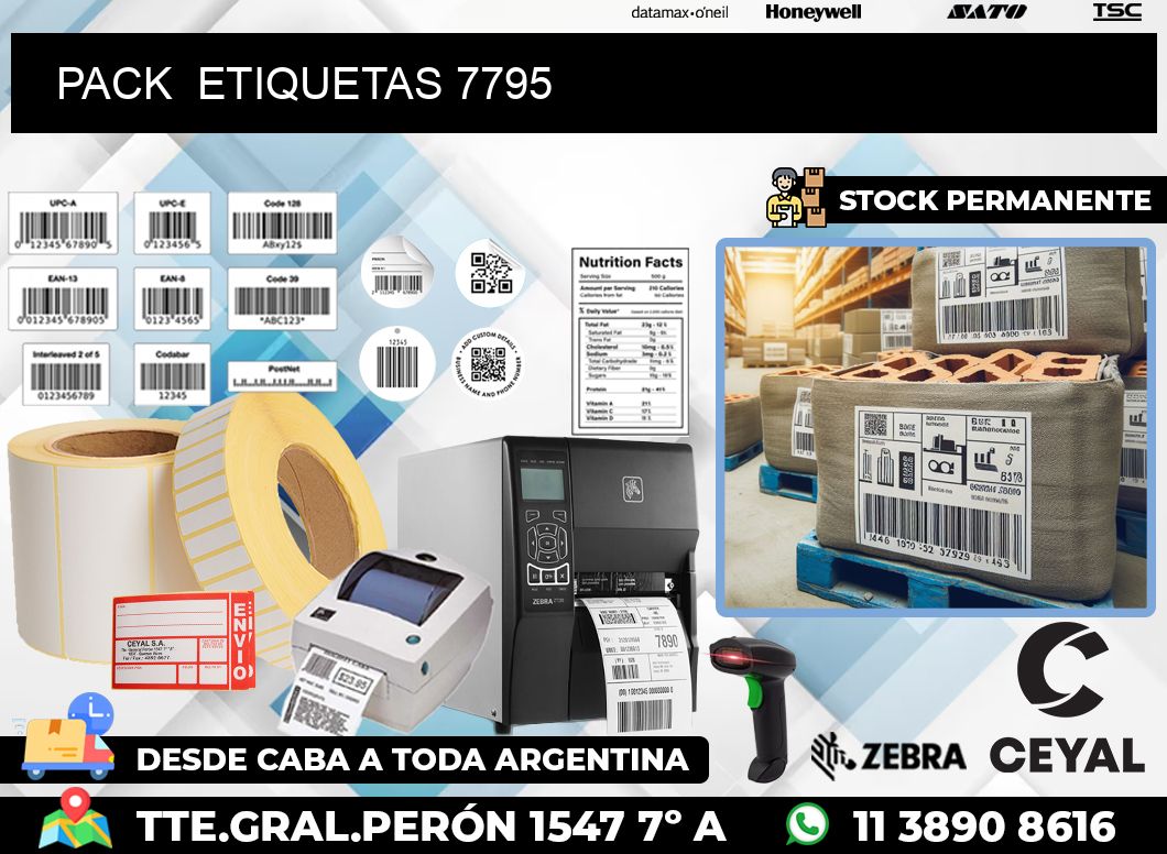 PACK  ETIQUETAS 7795