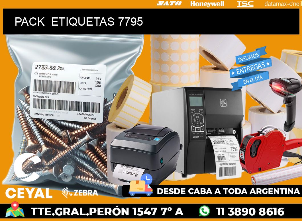 PACK  ETIQUETAS 7795