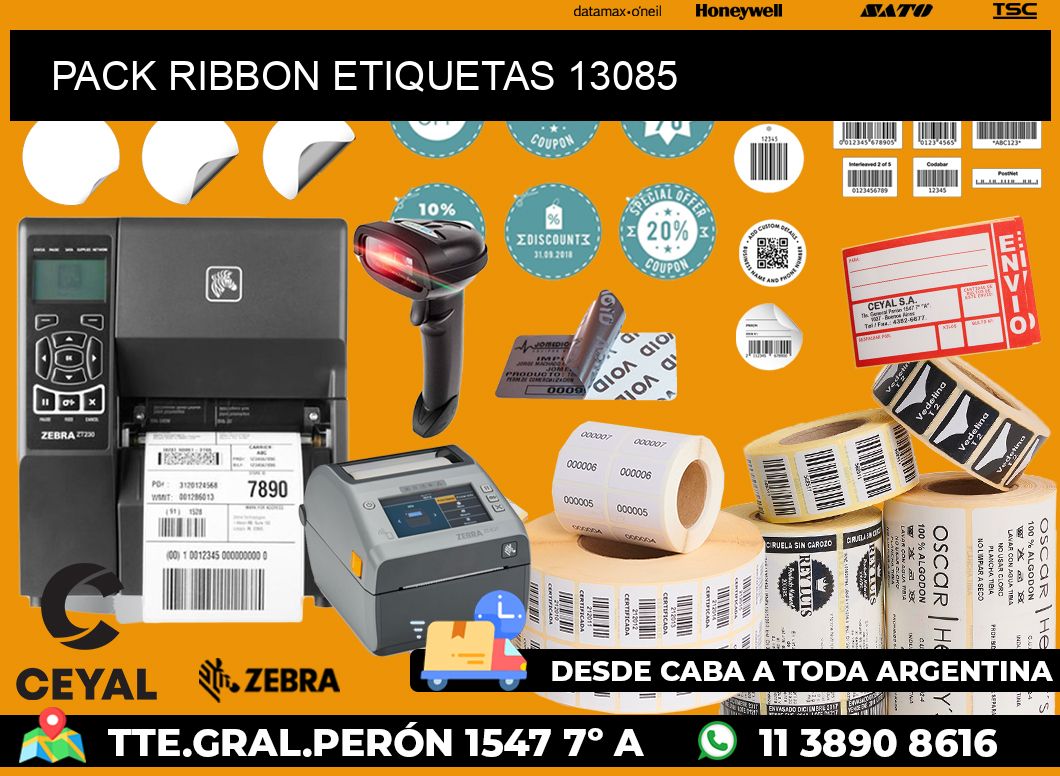 PACK RIBBON ETIQUETAS 13085