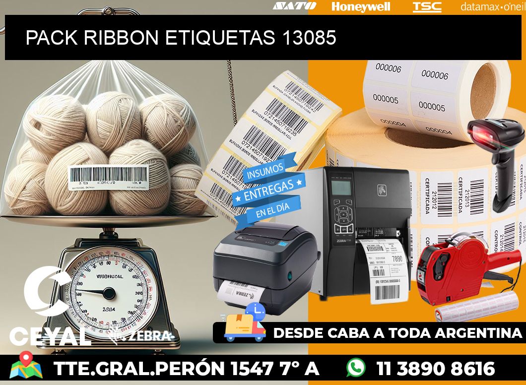 PACK RIBBON ETIQUETAS 13085