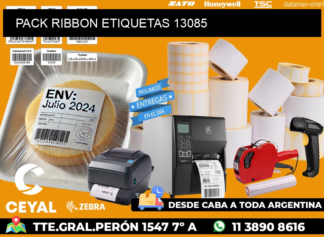 PACK RIBBON ETIQUETAS 13085