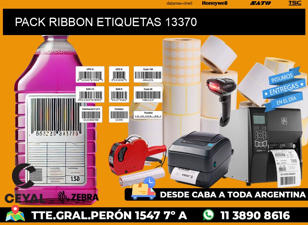 PACK RIBBON ETIQUETAS 13370