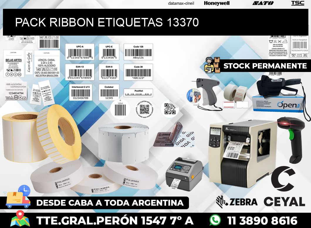 PACK RIBBON ETIQUETAS 13370