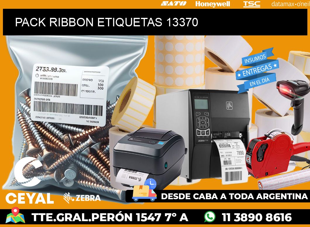 PACK RIBBON ETIQUETAS 13370