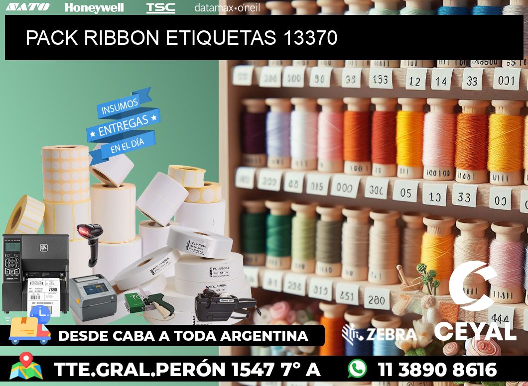 PACK RIBBON ETIQUETAS 13370
