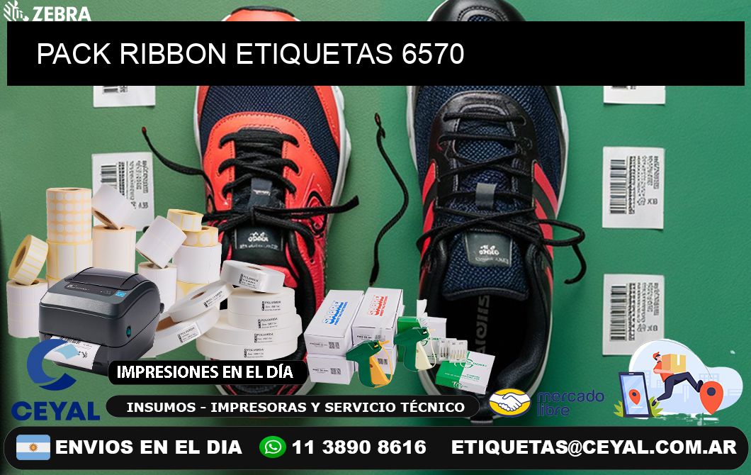 PACK RIBBON ETIQUETAS 6570