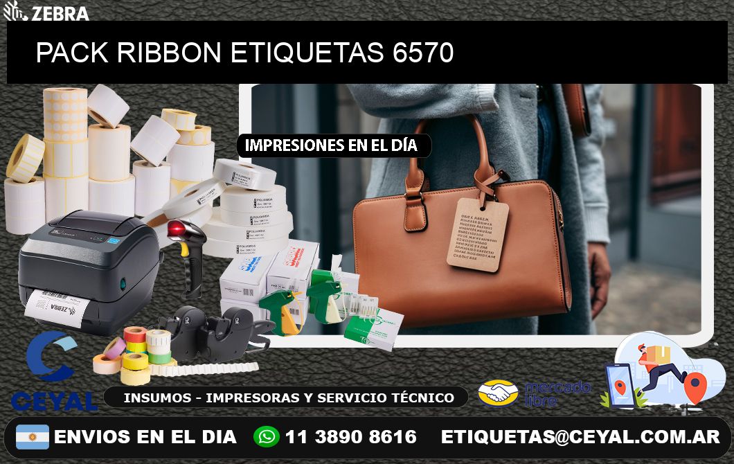 PACK RIBBON ETIQUETAS 6570