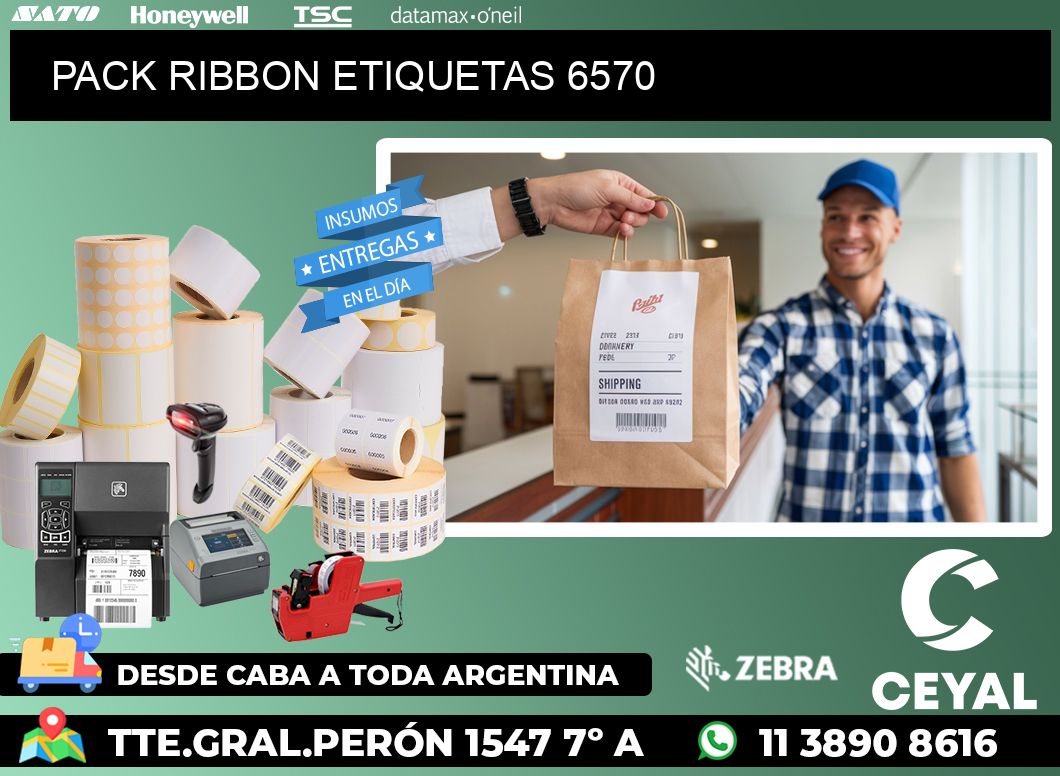 PACK RIBBON ETIQUETAS 6570