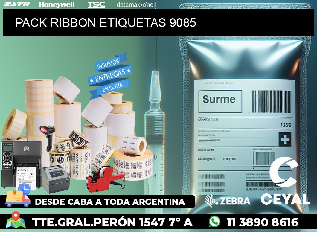 PACK RIBBON ETIQUETAS 9085