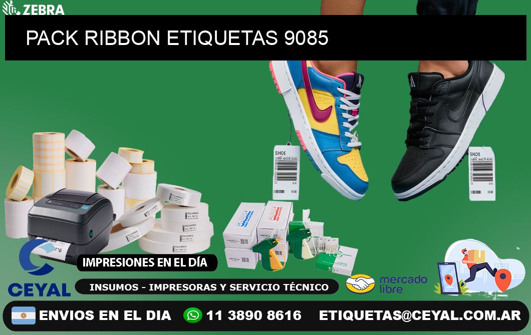 PACK RIBBON ETIQUETAS 9085