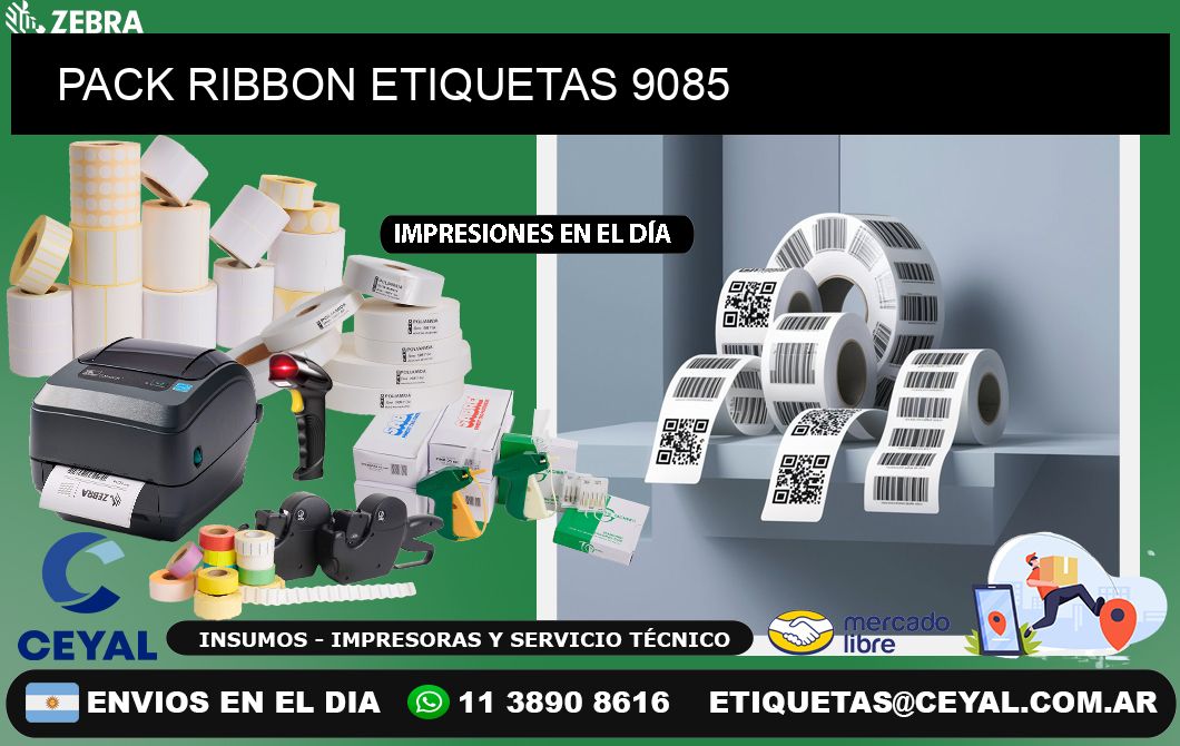 PACK RIBBON ETIQUETAS 9085