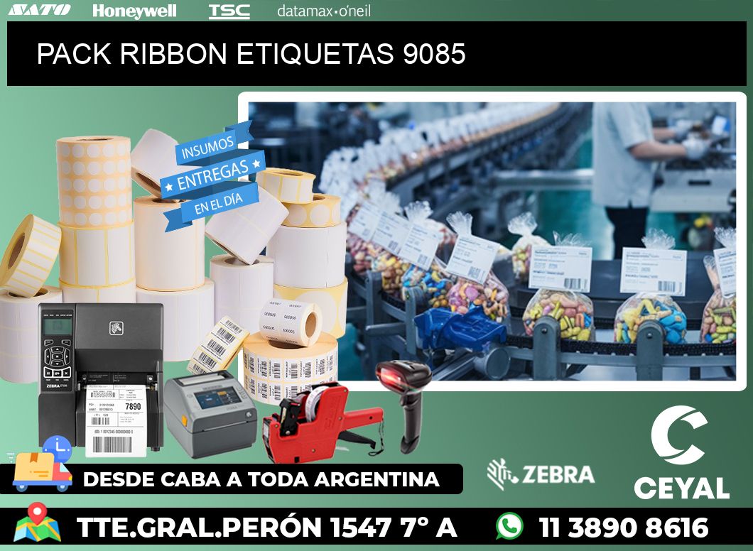 PACK RIBBON ETIQUETAS 9085