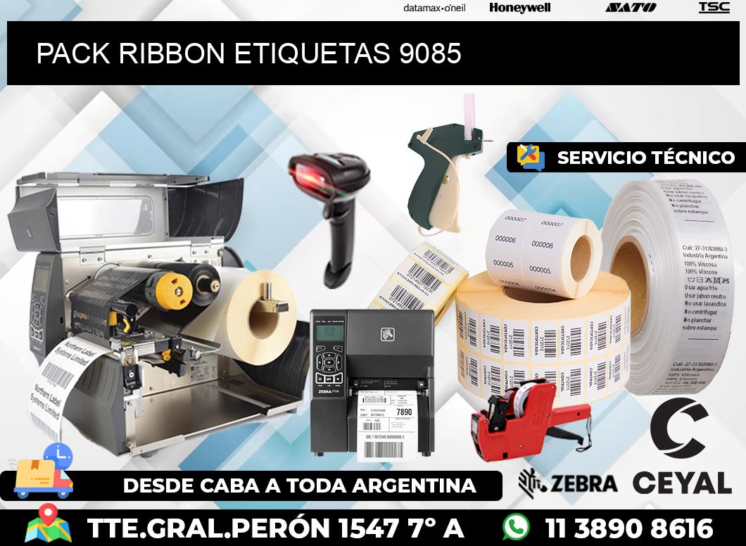 PACK RIBBON ETIQUETAS 9085