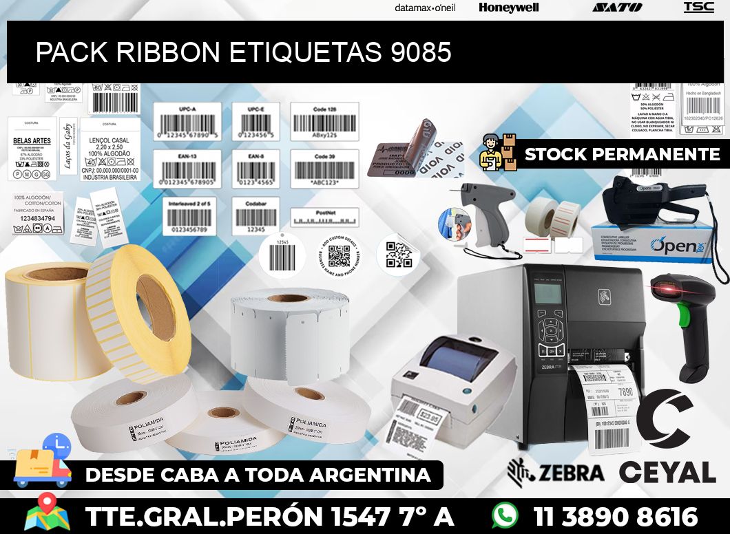 PACK RIBBON ETIQUETAS 9085