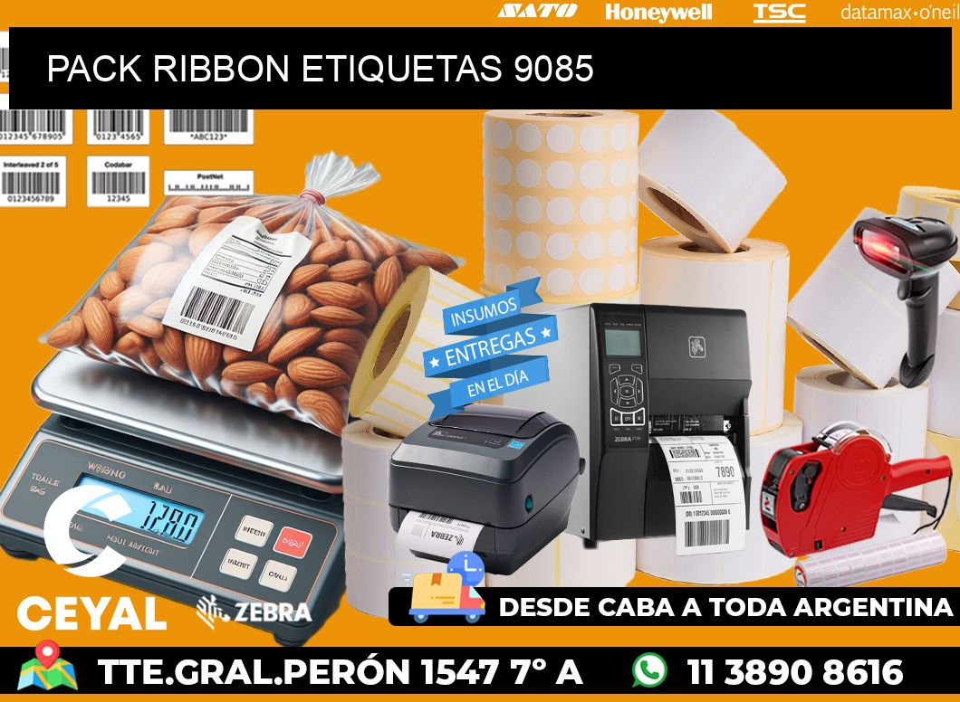 PACK RIBBON ETIQUETAS 9085