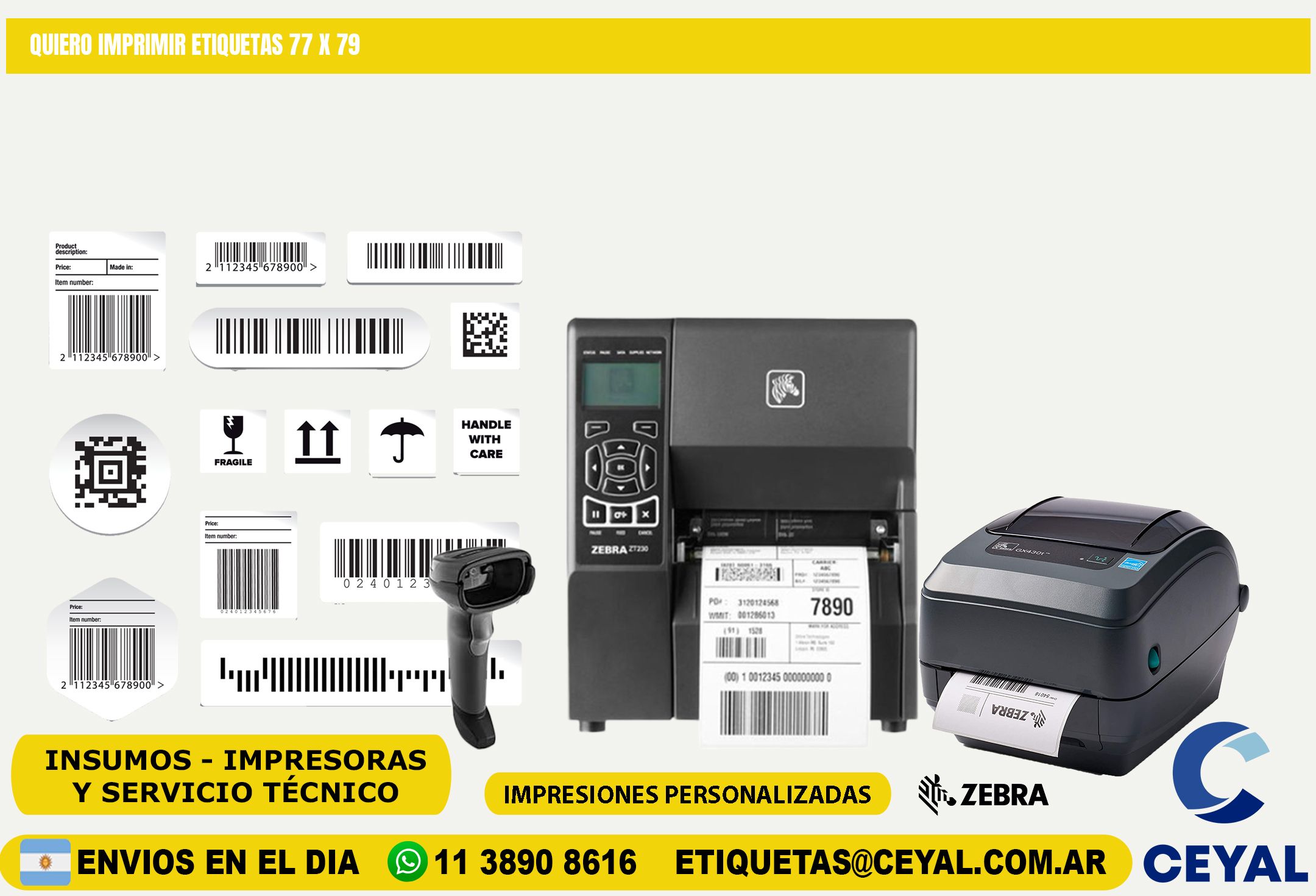 QUIERO IMPRIMIR ETIQUETAS 77 x 79