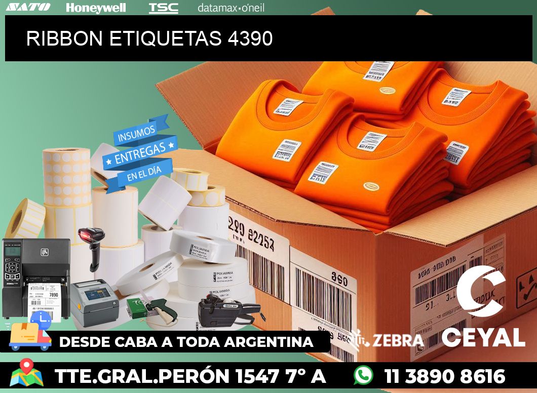 RIBBON ETIQUETAS 4390