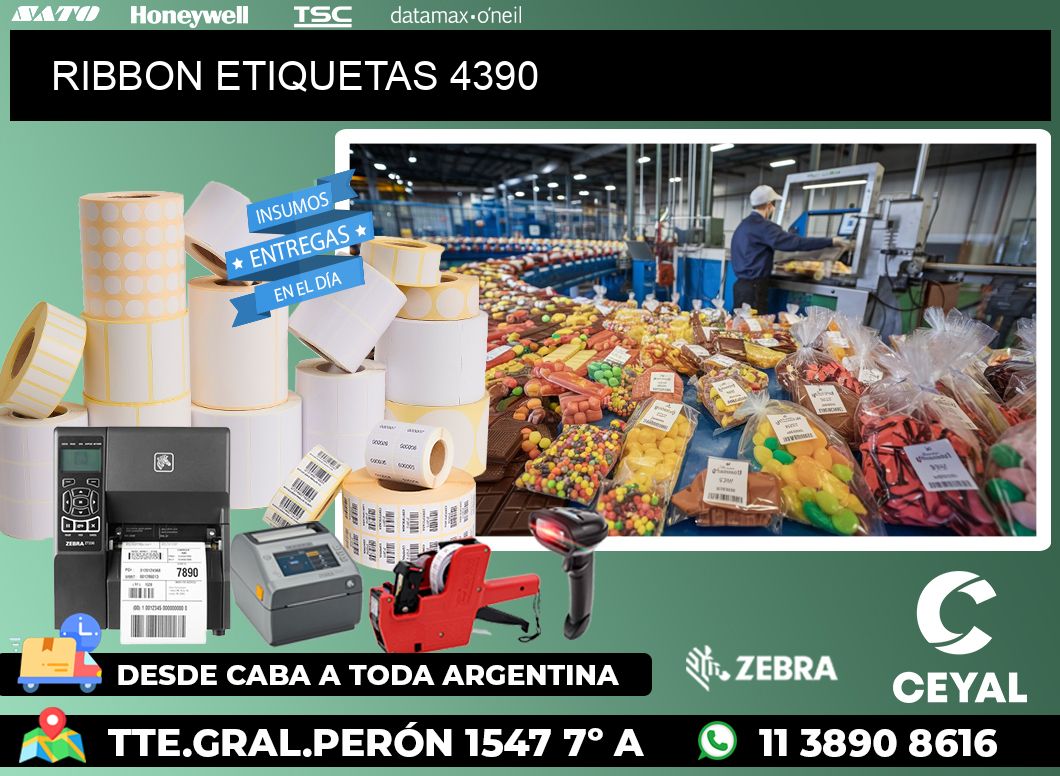 RIBBON ETIQUETAS 4390