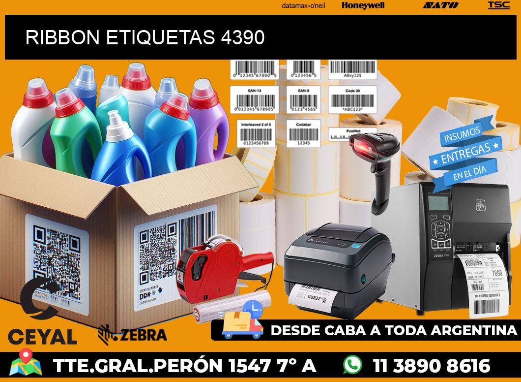 RIBBON ETIQUETAS 4390