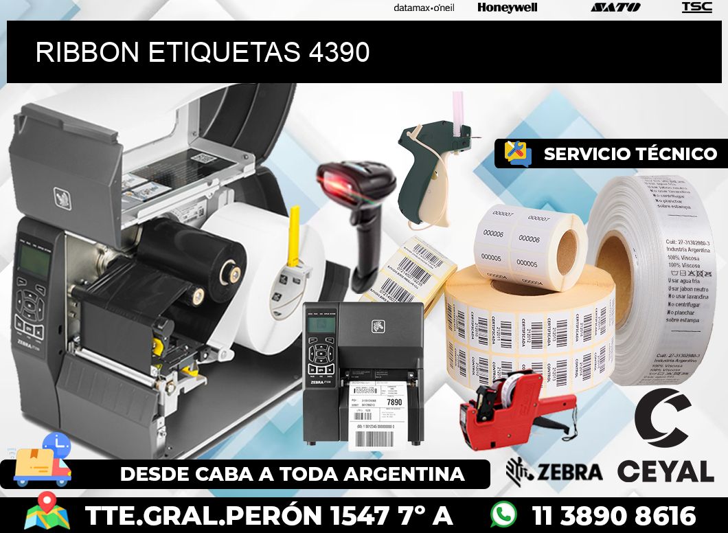 RIBBON ETIQUETAS 4390