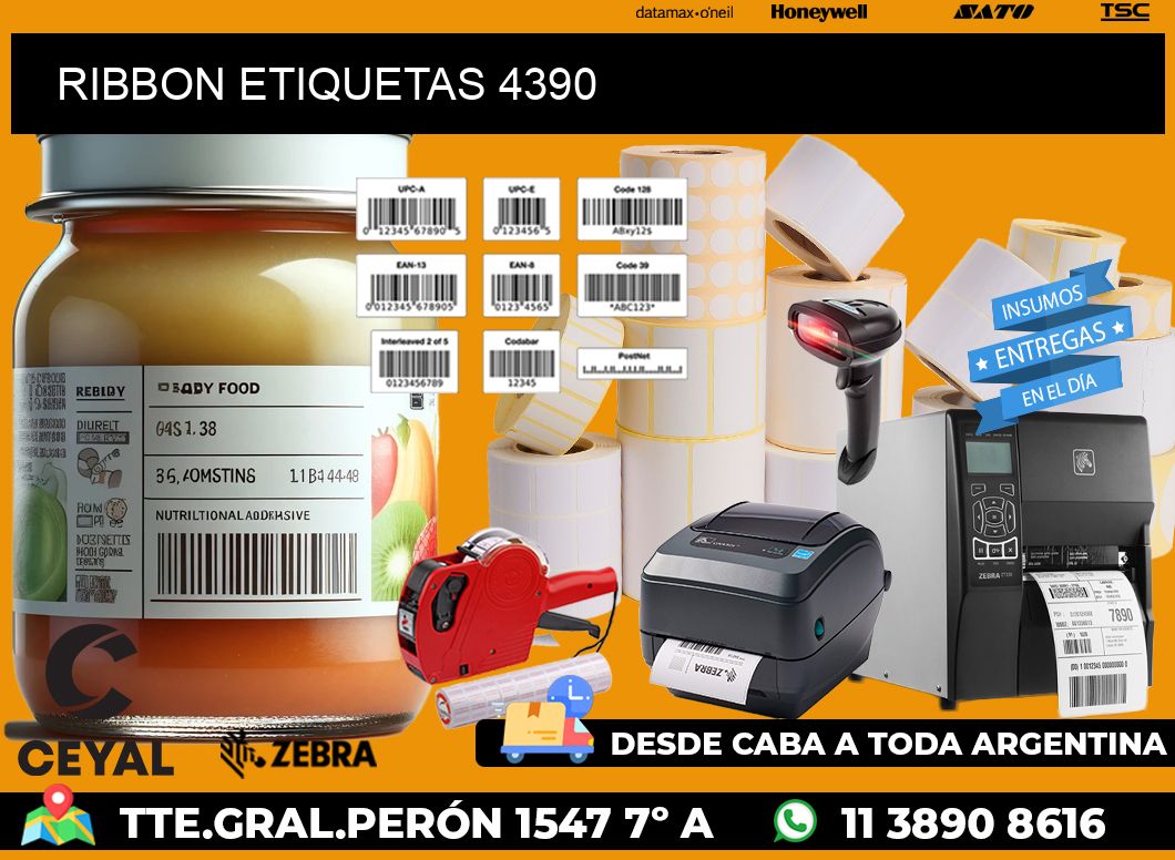 RIBBON ETIQUETAS 4390