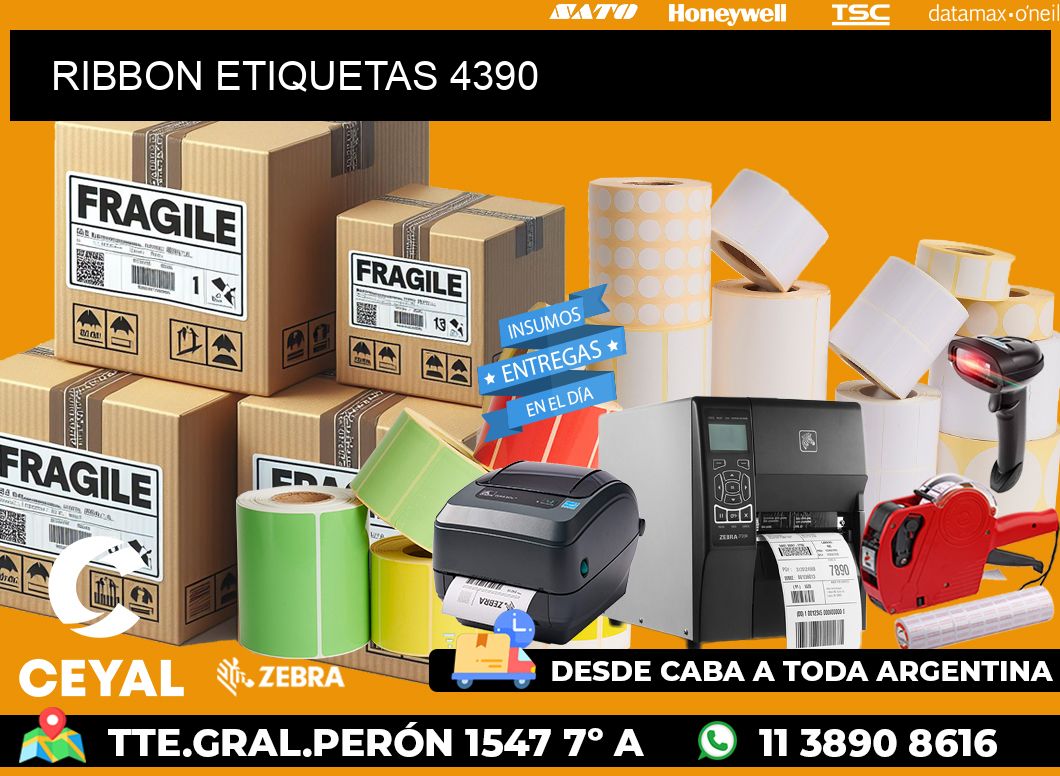 RIBBON ETIQUETAS 4390